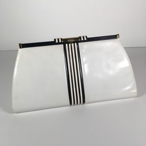 Vintage Bally White Leather Clutch
